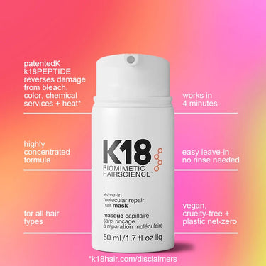 K18 Original Leave-In Repair Hair Mask Treatment to Repair Dry or Damaged Hair 4 Minutes to Reverse Hair Damag Conditioner